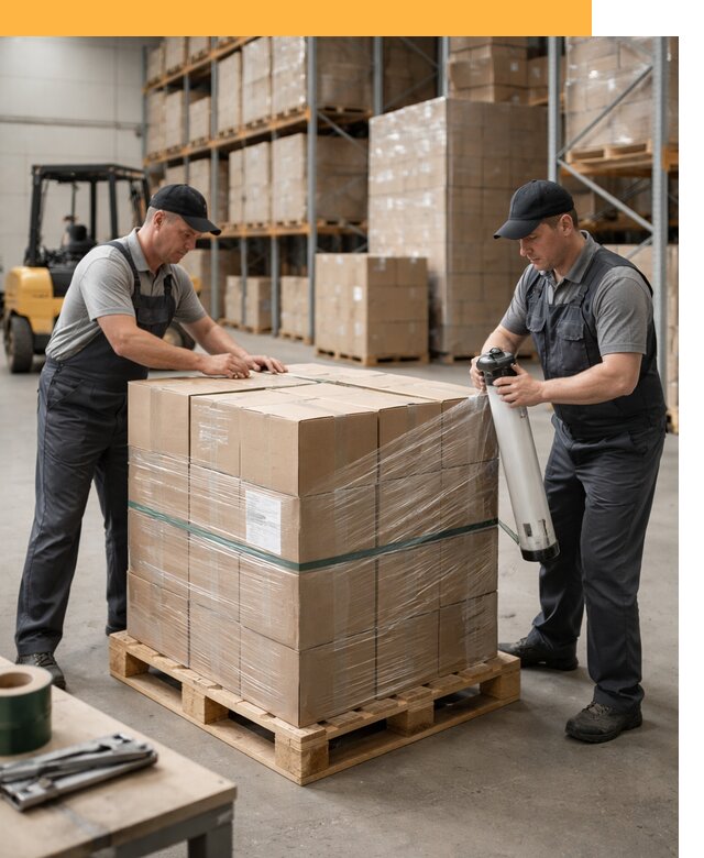 Упаковка и паллетирование грузов от 3550 руб: защита и крепление